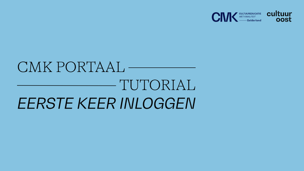 Instructievideo over eerste keer inloggen op het CMK Portaal